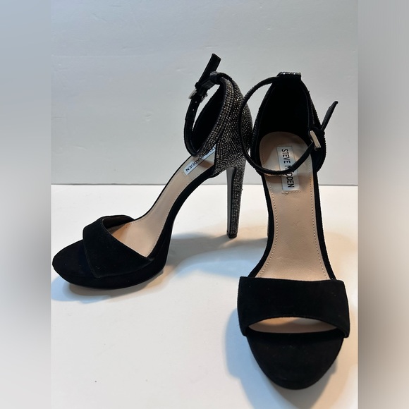 Steve Madden Kisha Jeweled Platform Sandals Black Size 9M EUC - Picture 10 of 12
